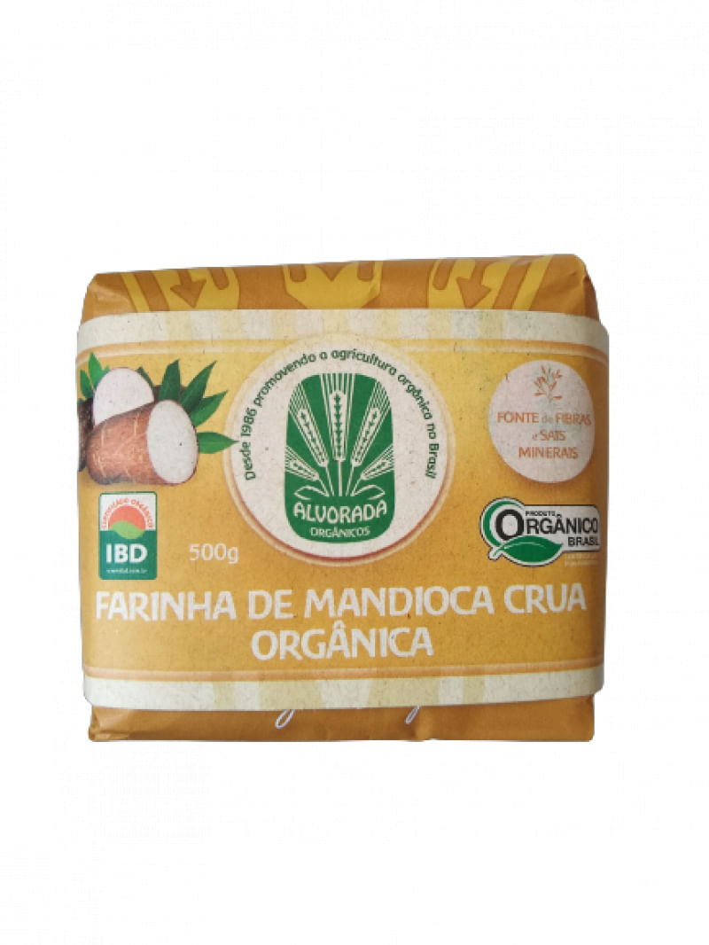 Farinha de Mandioca Branca Orgânica Alvorada 500g