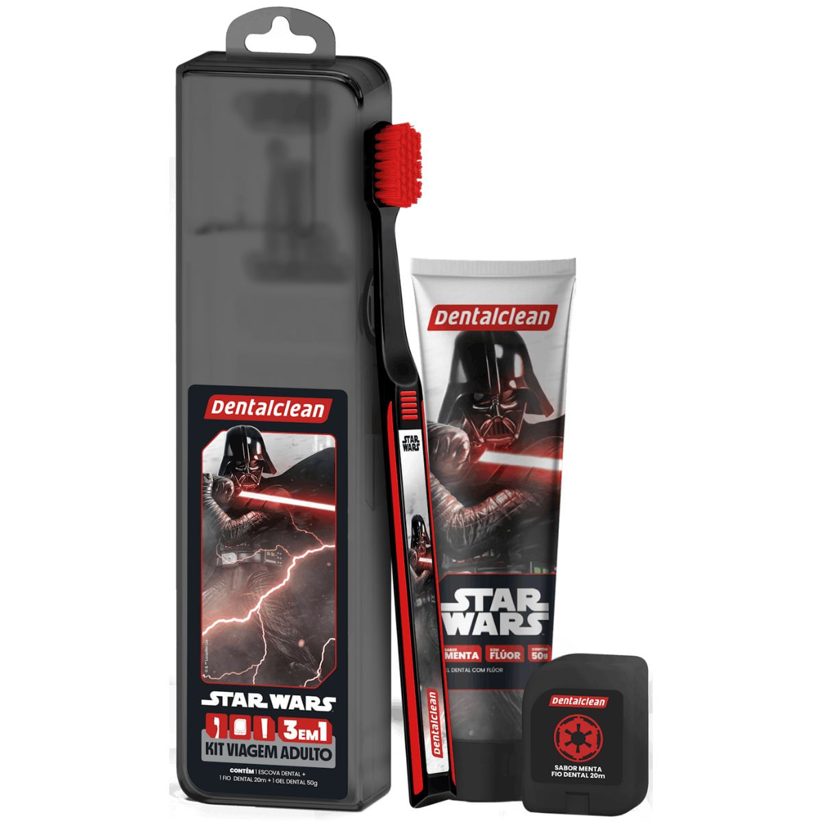 KIT VIAGEM 3 EM 1 -  STAR WARS - DENTALCLEAN