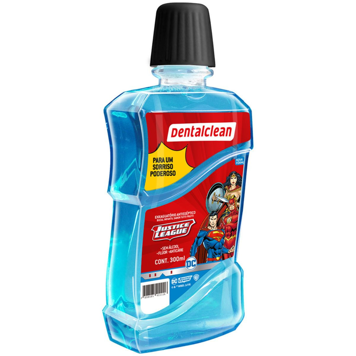 ENXAGUANTE BUCAL HERÓIS LIGA DA JUSTIÇA 300 ML - DENTALCLEAN