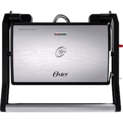 Mini Grill Elétrico Oster OGRL230 2 em 1 com abertura 180° - Inox Inox / 110