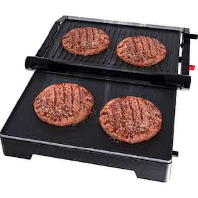 Mini Grill Elétrico Oster OGRL230 2 em 1 com abertura 180° - Inox Inox / 110