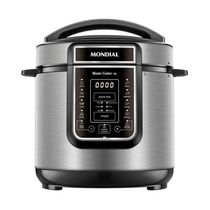 Panela De Pressão Elétrica Digital 6L Mondial Preto/inox 220V PE-60-6L-I