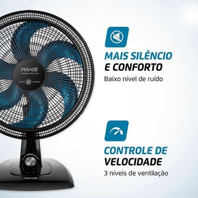 Ventilador De Mesa Maxis 6 Pás 40cm V-40-MX-B 60hz 127V