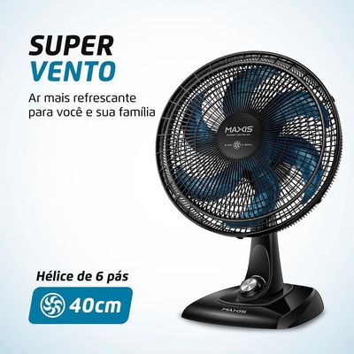 Ventilador De Mesa Maxis 6 Pás 40cm V-40-MX-B 60hz 127V