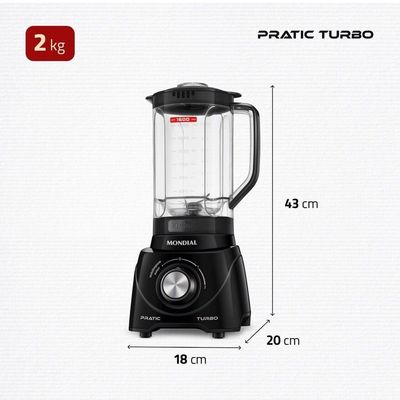 Liquidificador Pratic Turbo Mondial L-98-B 220V 60hz