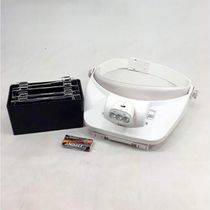 Lupa Profissional Mg81001e Branca Com Led E 4 Lentes