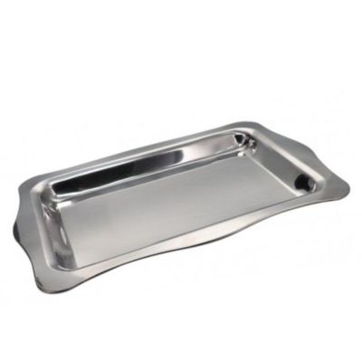 Bandeja Inox Retangular Decorativa Multiuso 42x28 Cm Servir