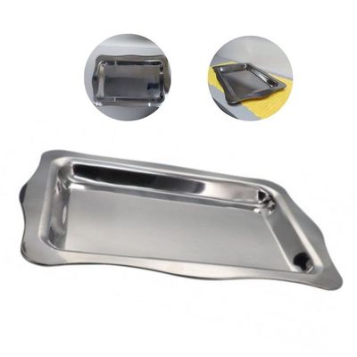 Bandeja Inox Retangular Decorativa Multiuso 42x28 Cm Servir