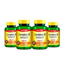 Kit 04 Complexo B Vitaminas100% Idr Maxinutri 60 Capsulas