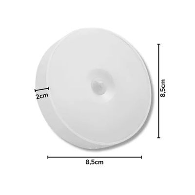 Kit 6 Lâmpada Luminária Sem Fio Recarregável USB Com Sensor de Movimento e Luminosidade