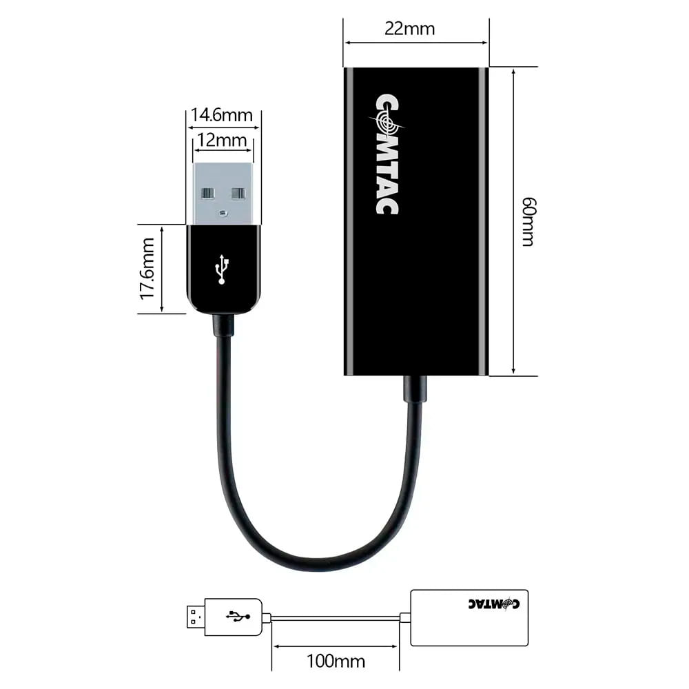 Kit 10x Conversores USB 2.0 para RJ45 Lan 10/100Mbps 9300 Comtac