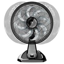 VENTILADOR WAP DE MESA E PAREDE 8 PÁS FLOW TURBO 2 EM 1 50CM PRETO E CINZA 110V FW009218