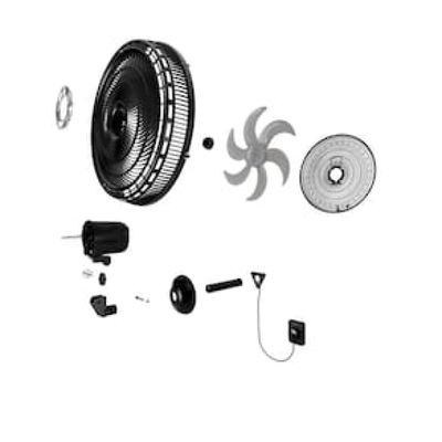 Ventilador de Parede Britânia BVT575 Maxx Force 47cm com 3 Velocidades, 6 Pás e 176W - Preto Preto / 110