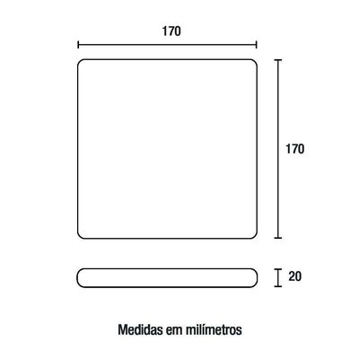 Painel De Led Blumenau Frameless Quadrado Sobrepor-embutir 24w Bivolt 3000k Luz Amarela