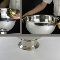 Champanheira Grande Inox Premium Alça Dourada 12 Lts