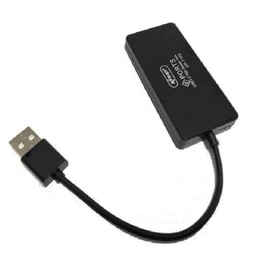 Mini Hub Usb 2.0 4 Portas Slim 480mbps Knup Kp-t109 Preto