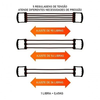 Extensor Elástico Peitoral Treino Fit Crossfit Musculação