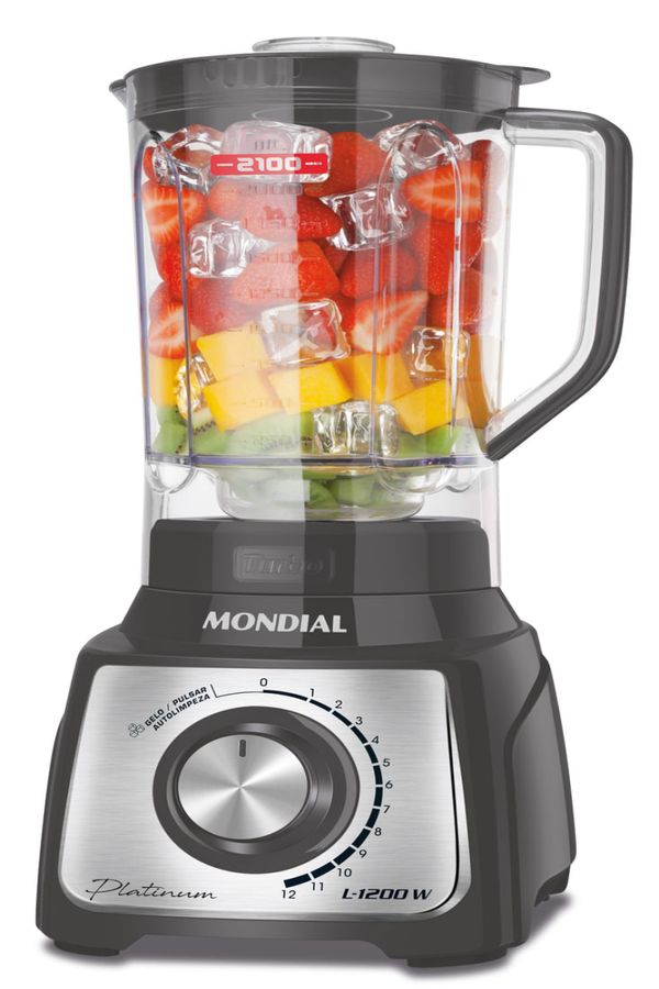Liquidificador Mondial Turbo Platinum L-1200-PI 110V
