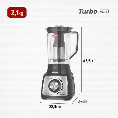 Liquidificador Mondial Turbo Platinum L-1200-PI 220V