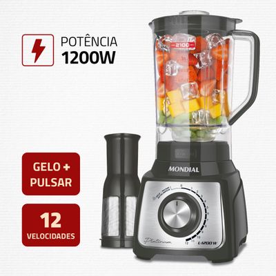 Liquidificador Mondial Turbo Platinum L-1200-PI 220V