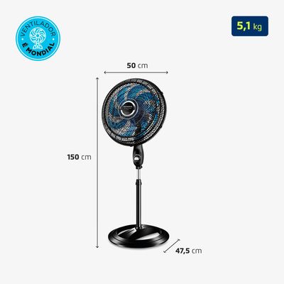 Ventilador de Coluna  Super Turbo 8 Pás Mondial - VTX-40C-CRYSTAL 220V