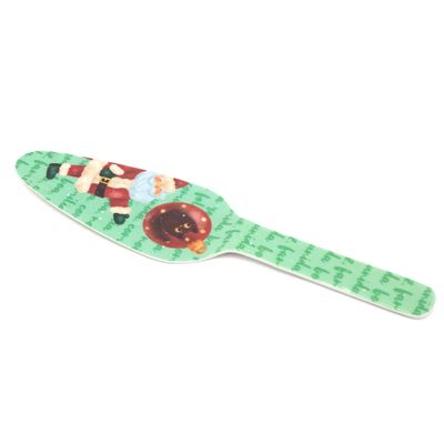 Prato de Natal para Bolo Tamanho P com Espátula Cazza Verde