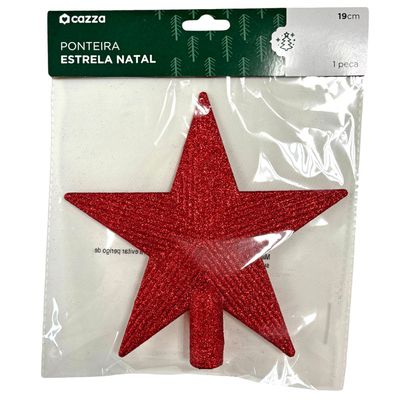 Ponteira Estrela Plástica Cazza Vermelha