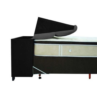 Cabeceira Cama Box Estofada Casal Casal Imperador Suede Cinza - Simbal