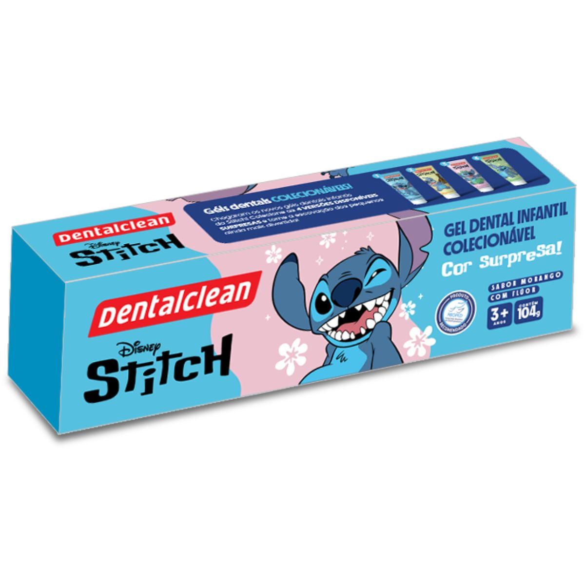 2X GEL DENTAL INFANTIL STITCH - MORANGO - 104G - DENTALCLEAN