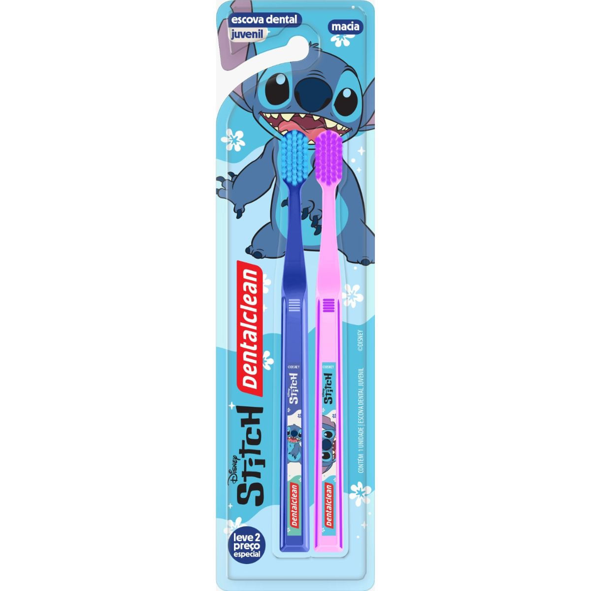GEL DENTAL + ESCOVA DENTAL JUVENIL - STITCH - DENTALCLEAN