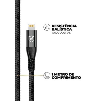 Carregador Turbo Duplo Tipo C + 2UN Cabo Raptor Tipo C / Lightning - Gshield