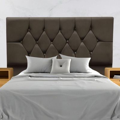 Cabeceira Cama Box Estofada Solteiro 90 Cm Suede Anitta marrom