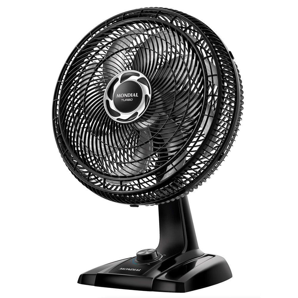 Ventilador De Mesa Mondial Turbo 8 Pás  Preto/prata 220V