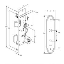 Fechadura Externa Fano 803-03 Com Espelho Inox - Stam