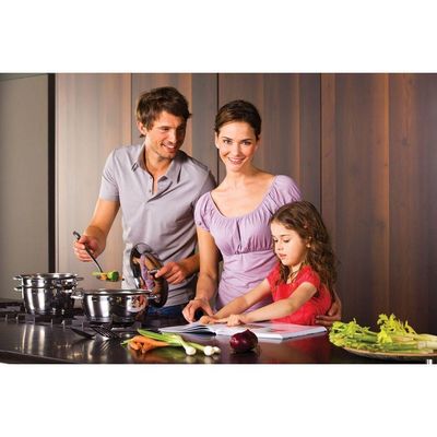 Caçarola Funda Tramontina Allegra Em Aço Inox Com Fundo Triplo 22 Cm 4,2 L Tramontina