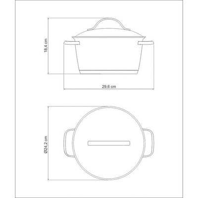 Caçarola Funda Tramontina Allegra Em Aço Inox Com Fundo Triplo 22 Cm 4,2 L Tramontina