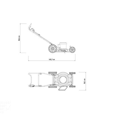 Cortador De Grama Elétrico Ce45m Com Diâmetro De Corte De 450 Mm E Chassi Metálico 2500 W