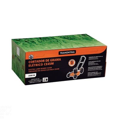 Cortador De Grama Elétrico Ce45m Com Diâmetro De Corte De 450 Mm E Chassi Metálico 2500 W