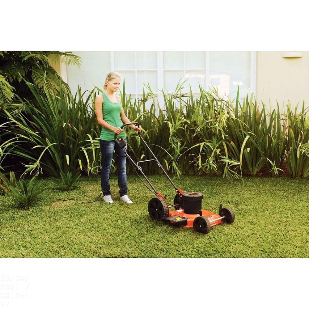 Cortador De Grama Elétrico Ce45m Com Diâmetro De Corte De 450 Mm E Chassi Metálico 2500 W