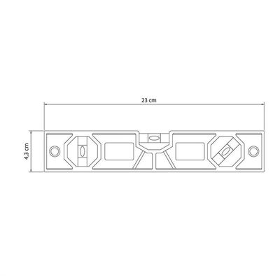 Nível De Plástico 230 Mm Tramontina Com Ampola Removível Para 3 Posições Tramontina