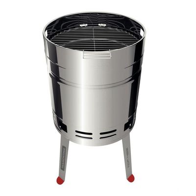 Churrasqueira à Carvão Tcp 400 Em Aço Inox Com Balde Para Carvão Em Aço Esmaltado