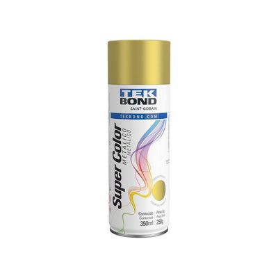 Tinta Aerossol Metálico 350ml - Tekbond Dourado