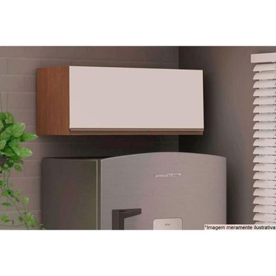 Armário Aéreo p/ Cozinha Conecta c/ 1 Porta Basculante Ebano/Off White - Genialflex