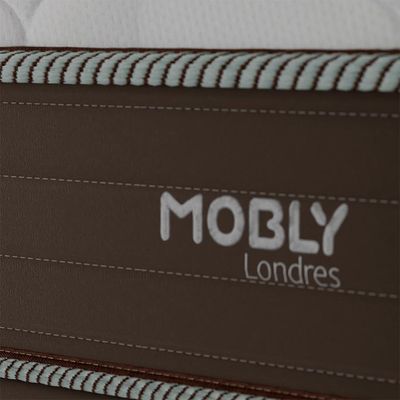 Colchão Solteirão Londres Molas Ensacadas (26x96x203) Marrom e Branco
