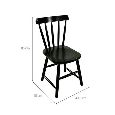 Conjunto com 2 Cadeiras Espanha II Preto
