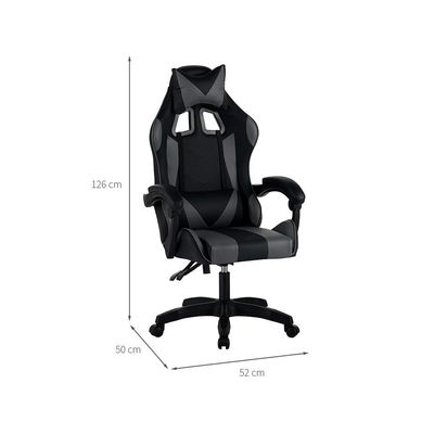 Cadeira Gamer Hawker Poliuretano Cinza