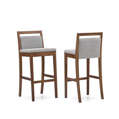 Banqueta Elos Cinza e Amêndoa