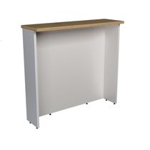 Bancada Ilha Évora Branco Ártico e Carvalho 120 cm
