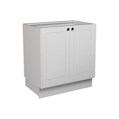 Balcão de Cozinha sem Tampo Évora 2 PT Branco Ártico 80 cm