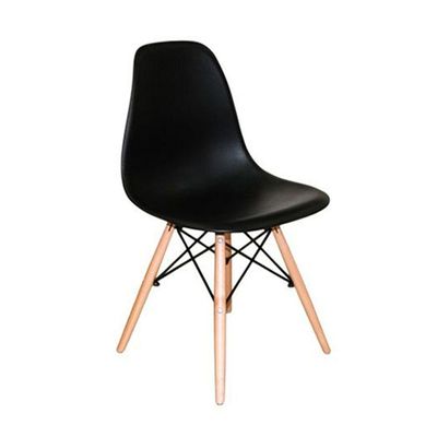 6 Unidades Cadeira De Jantar Decoreshop Charles Eames Dkr Eiffel, Cor Preto